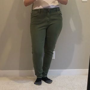 Maurices army green skinny jeans